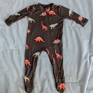 Kyte Baby Dinosaur Print Zippered Footie Pajamas